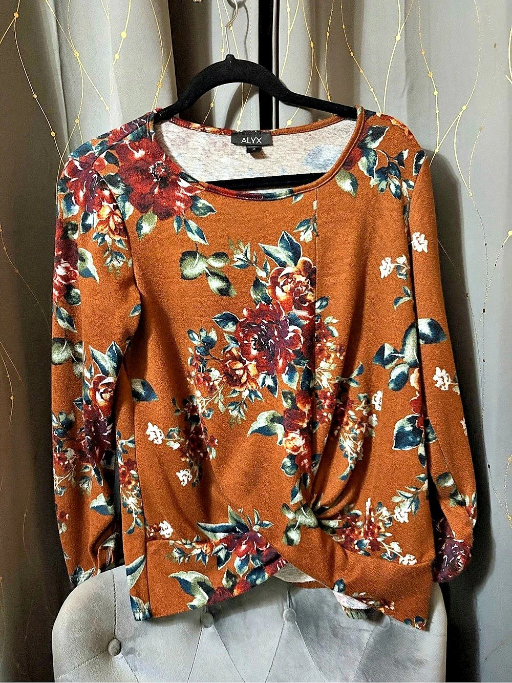 ALYX Floral Long Sleeve Brown Size Medium